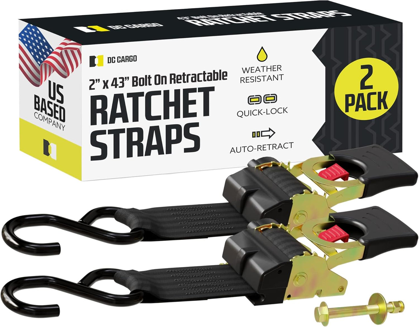 Heavy-Duty Retractable Ratchet Straps™
