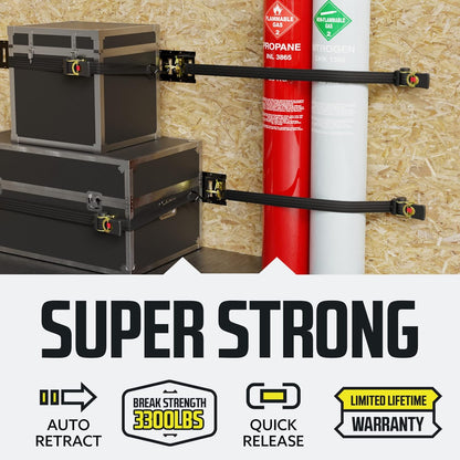 Heavy-Duty Retractable Ratchet Straps™